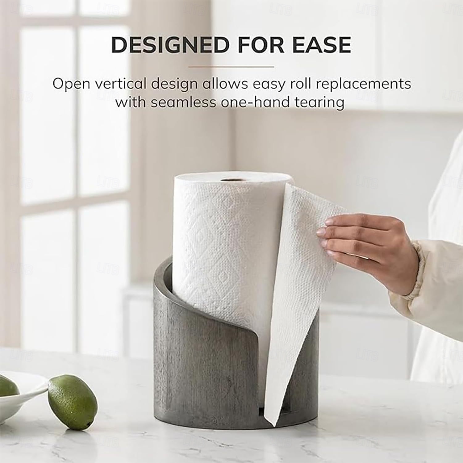 Mountain Paper Towel Holder Countertop with Mango Wood Round Base and Holder, Wood Paper Towel Holders Countertop, Spiral Design Decorative Storage Box for Bathroom Storage 2026 - $32.99 –P9