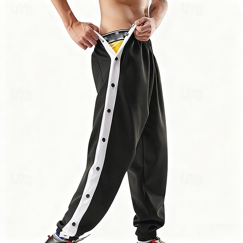 Voor heren Joggingbroeken Broek wegscheuren Broek Trekkoord Zak Elastische taille Kleurenblok Comfort Buitensporten Dagelijks Modieus Casual blauw Zwart / Wit Micro-elastisch 2026 - $22.99 –P6