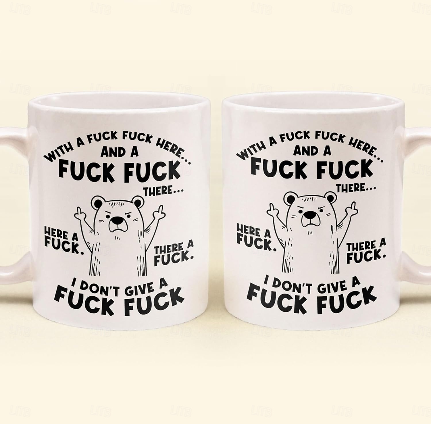 Caneca engraçada "Foda-se, não dou a mínima" - Caneca de cerâmica divertida para trabalho, escritório ou casa - Presente para amigos com humor de 2026 por $16.99 –P4