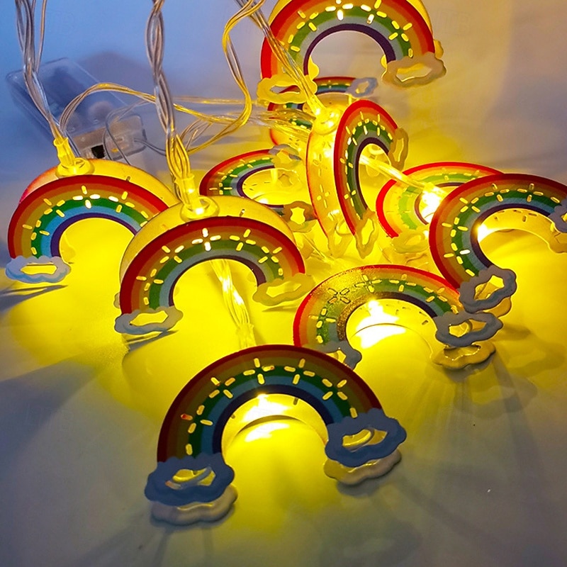Luci a stringa fatate LED arco di ferro 1.5m 10 LED funziona a batteria decorativa luci da appendere per festa di capodanno matrimonio stanza dei bambini del 2026 a $17.99 –P5