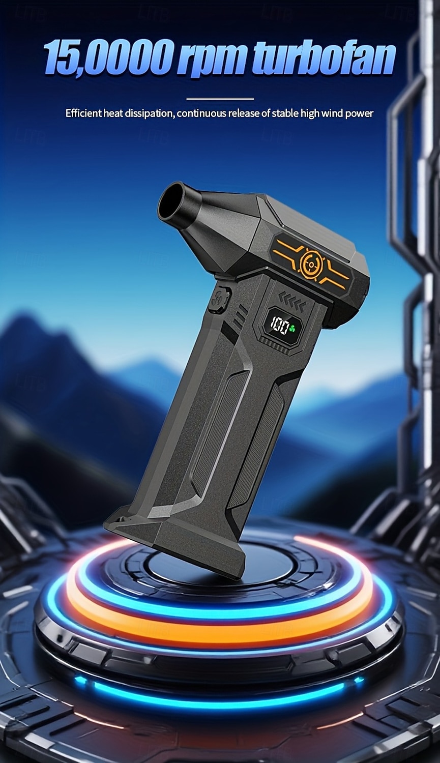 Handheld Powerful Turbofan Yard Lawn and Gardening/snow Removal Tools/machines High-speed Brushless Motor Built-in Large Capacity Battery Car Dust Removal Fan Portable Outdoor Dust Removal Fan! 2025 - $56.99 –P1