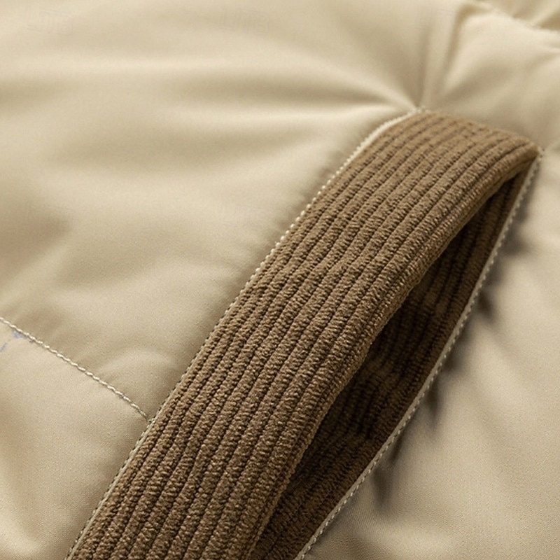 Pánské Zimní kabát Puffer bunda S vycpávkou Kapsy Kostka Polyester Venkovní Ležérní Denní Standardní Módní Šik ven Na běžné nošení Zahřívací Zima Barevné bloky Černá Trávová zelená Khaki Puffer Jacket 2026 - $51.99 –P6