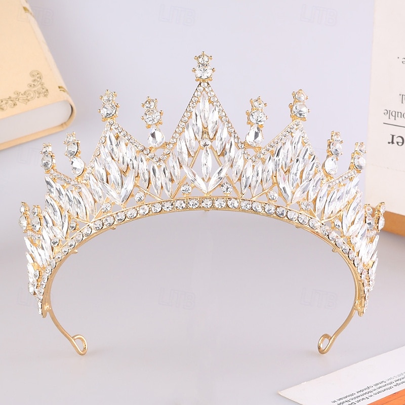 Crown Tiaras Headdress Alloy Wedding Birthday Elegant Cute Shiny With Rhinestone Headpiece Headwear 2026 - $17.49 –P1