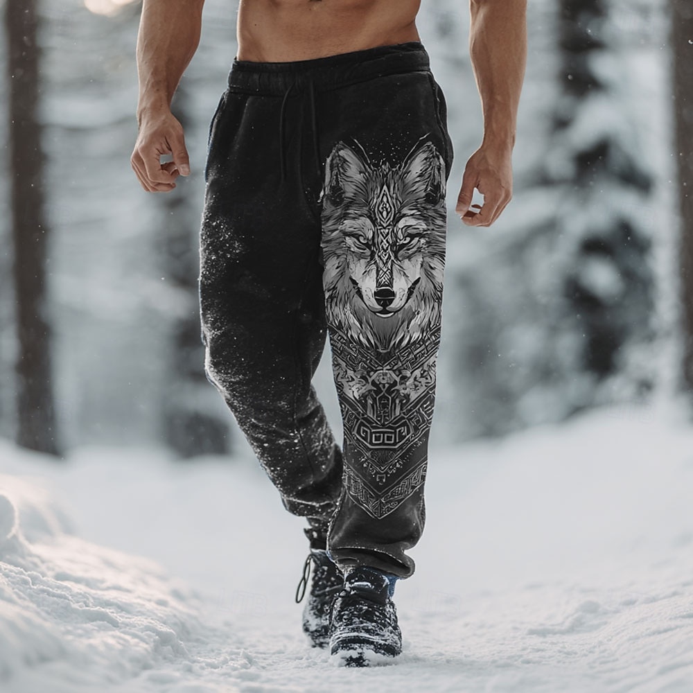 Ανδρικά Anime Λύκος Βίκινγκ Αθλητικές Φόρμες Τζόγκκερ Παντελόνια Μεσαία Μέση Κορδόνι ελαστική μέση Vintage ρετρό ΕΞΩΤΕΡΙΚΟΥ ΧΩΡΟΥ Κατασκήνωση & Πεζοπορία Κυνήγι Αθλητικό παντελόνι φόρμας με τσέπες 2026 - $24.99 –P3