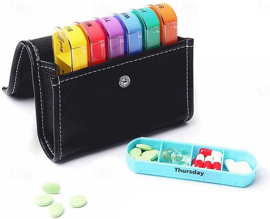 Еженедельный органайзер для таблеток, 4 раза в день, полиуретановые пакеты, 7 дней, утро, день, вечер, портативный для лекарств, витаминов, рыбьего жира, влагонепроницаемых лекарств 2026 - $15.99 –P8