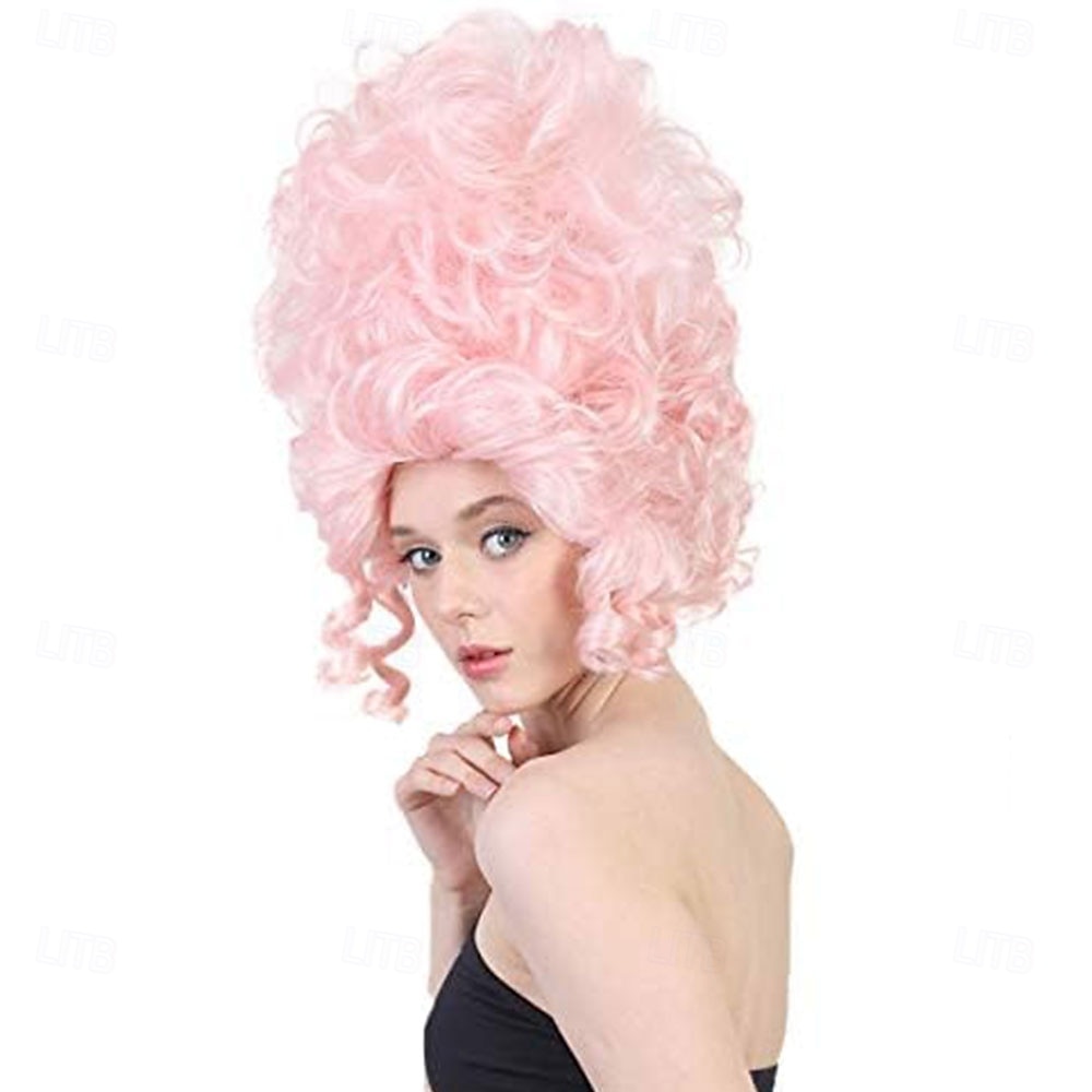 Peruca Estilo Rococó Revolução Francesa Para Mulheres Cosplay de Personagem Rainha Peruca Com Touca Sem Capas de Fibra Sintética de 2026 por $24.99 –P3