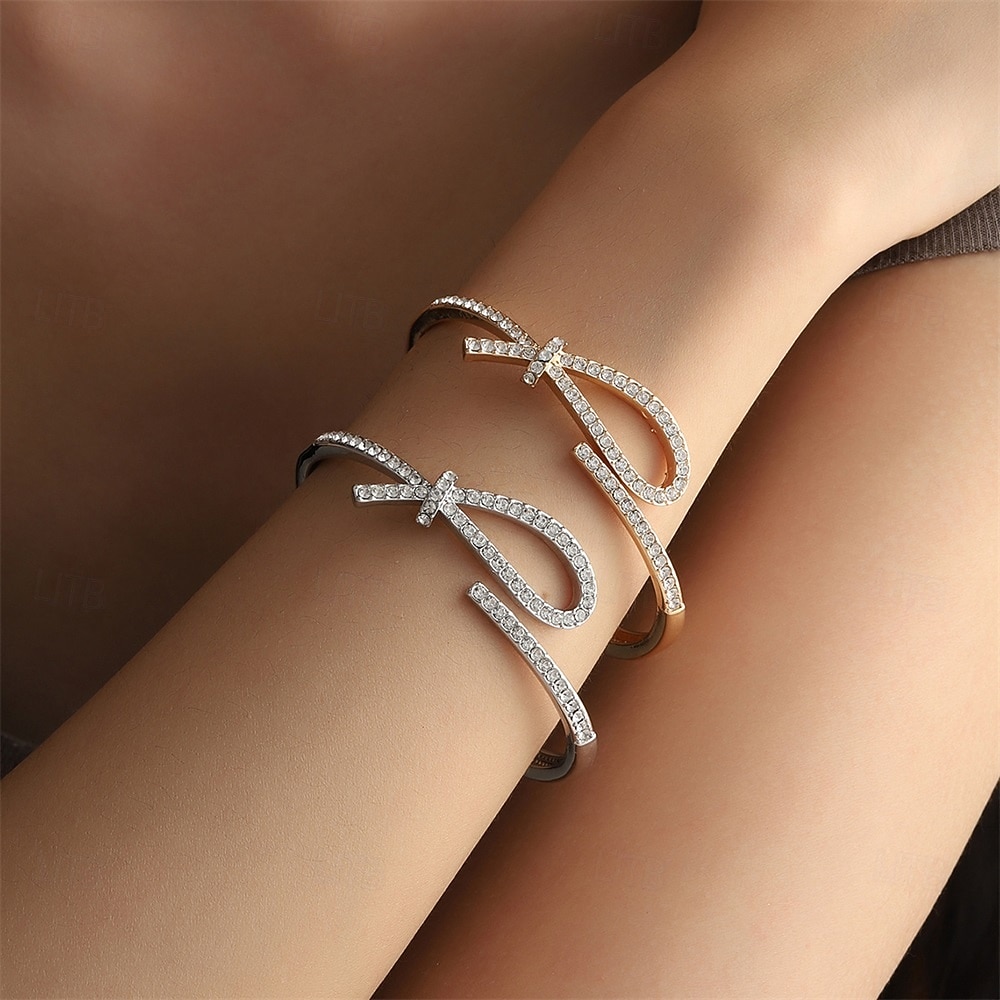 Zirconio Clásico Gypsophila Elegante Moda Personalizado De moda Cromo Pulsera pulsera Plata / Dorado Para Boda Fiesta Pedida Fiesta de baile 2026 - $11.49 –P1