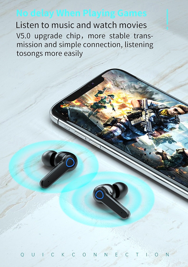 9D стерео Bluetooth наушники TWS беспроводные Bluetooth 5.1 наушники водонепроницаемая спортивная гарнитура с шумоподавлением внутриканальные наушники с зарядным кейсом подарок на День Святого 2026 - $19.99 –P6