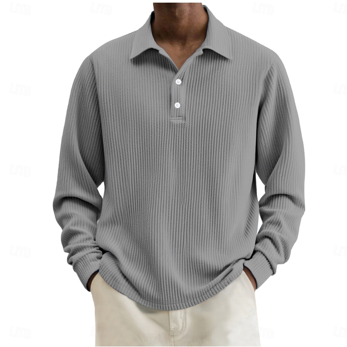 Per uomo Camicia di Velluto a Coste Testurizzato Casuale Sportivo Bavero Manica Lunga Moda Essenziale Blocco di colori Semplice Bottoni Caldo Autunno Primavera & Autunno Autunno & Inverno Vestibilit del 2026 a $22.99 –P5
