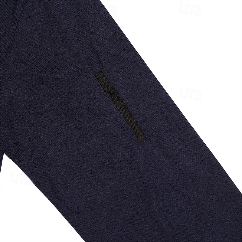 Per uomo Camicia di Velluto a Coste Polo con zip Sport all'Aperto Casuale Collo Alto Colletto Mao Manica Lunga Moda Essenziale Semplice Zip a un quarto Inverno Primavera & Autunno Autunno & Inverno del 2025 a $21.99 –P11