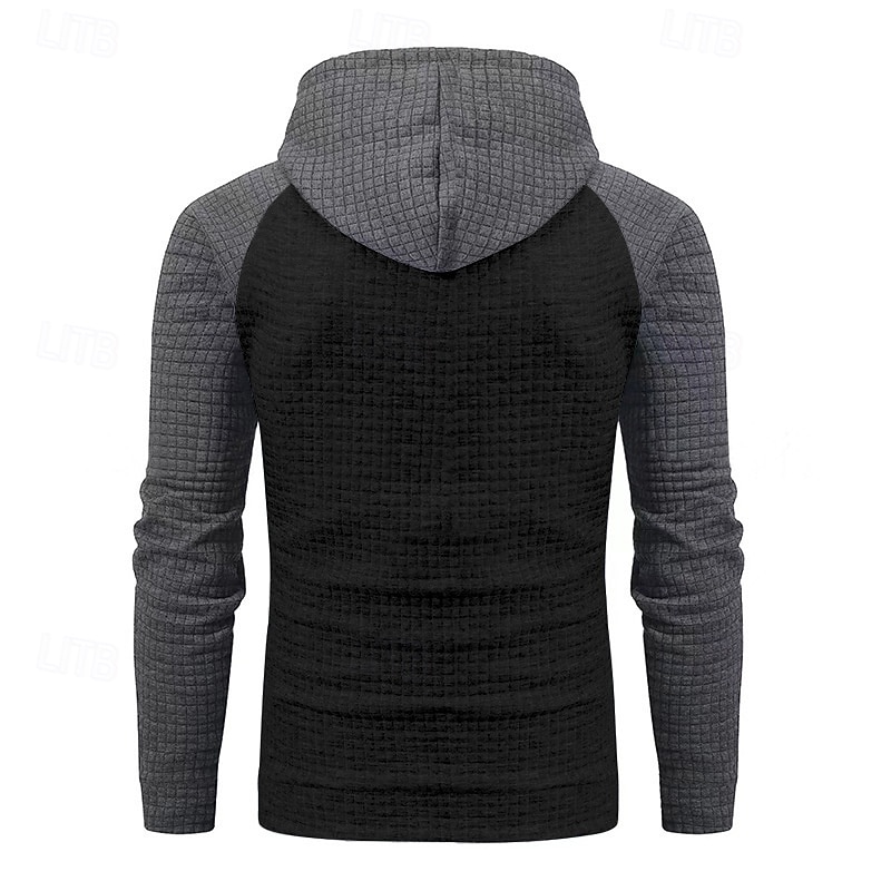 Homens Moletom Estacionar Preto Cinza Claro Cinzento Escuro Cinzento Com Capuz Bloco de cor Com Cordão Desportos e Ar livre Casual Diário Impressão 3D Roupa de rua Roupa de Esporte Casual Outono de 2026 por $19.99 –P17