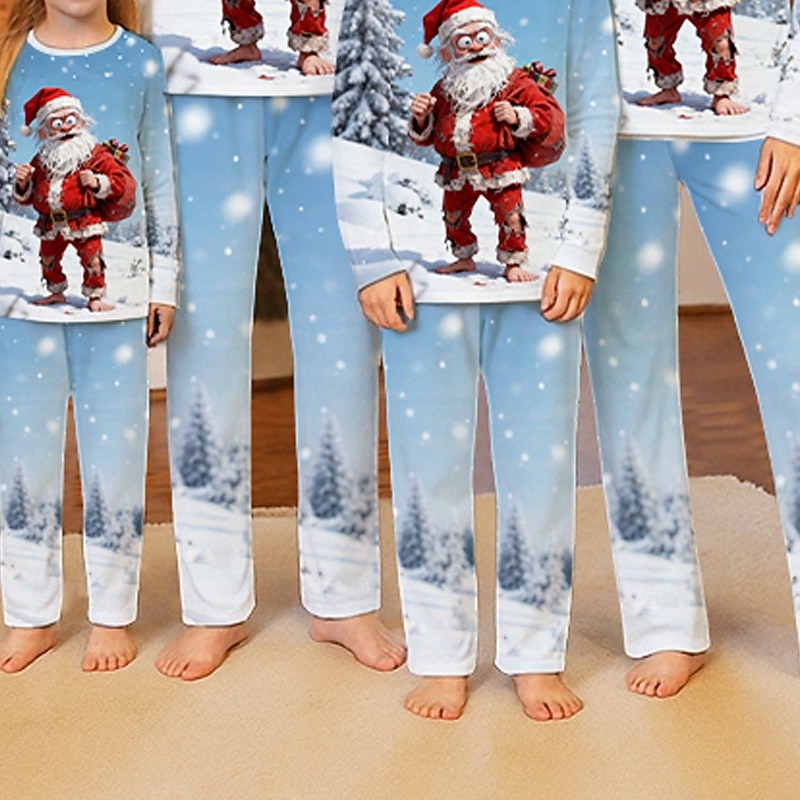 Családi nézés Karácsony Karácsonyi családi pizsama Pizsamák Családkészletek Grafika Mikulás Karácsonyi ajándékok Nyomtatott Medence Hosszú ujj Napi Hozzá illő ruhák 2025 - $20.99 –P3