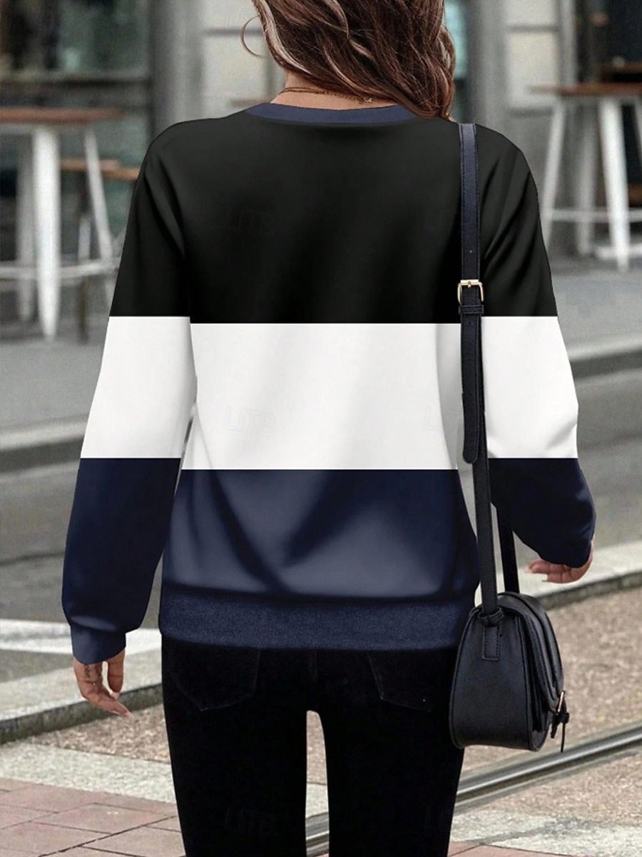 Per donna Felpe con cerniera Patchwork Cerniera Stampato Grafico Geometrico Blocco di colori Moda Casual Manica Lunga Girocollo Top Regolari Casuale Streetwear Abbigliamento Quotidiano Nero Rosa del 2026 a $27.99 –P3