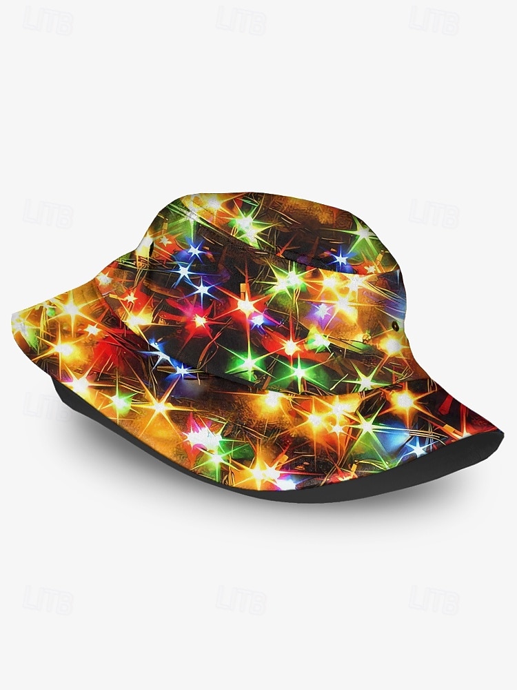 Miesten jouluinen kalahattu - useita värejä, LED-valokuvio, polyesterimateriaalia, täydellinen juhla-asuihin ja juhliin 2026 - $18.99 –P7