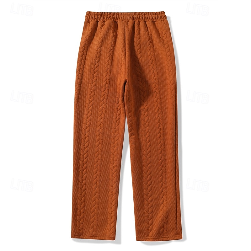 Men's Hoodie Tracksuit Hoodie & Pants Outfit Set Hoodies Set Hoodie Outdoor Daily Sports Jacquard Drawstring Pocket Plain Black Orange Khaki Polyester Activewear Fashion Streetwear Spring 2026 - $53.99 –P6