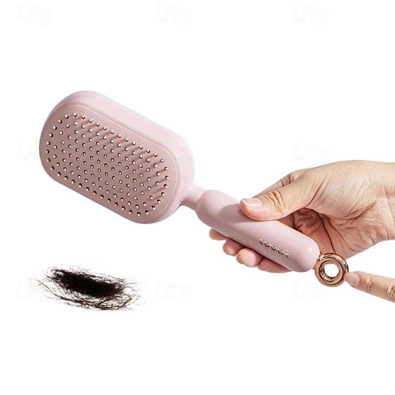 Peine de masaje con cojín retráctil, de diseño portátil para viajes. Cuenta con un anillo de tracción ergonómico, fácil de limpiar y masajeador con cojín de aire, ideal para desenredar cabello grueso 2026 - $16.99 –P9