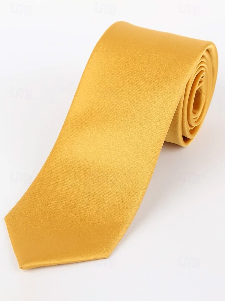 Pánská vánoční saténová kravata, dostupná v několika barvách, ideální pro sváteční večírky a zvláštní příležitosti, polyesterový materiál 2025 - $7.99 –P7