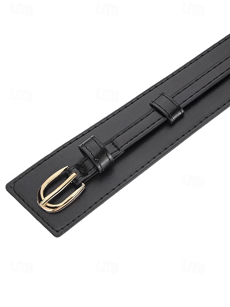 Mulheres Preto Marron Café Couro Ecológico Liga Elegante Vintage Moda Verão Primavera Outono de 2026 por $11.99 –P7