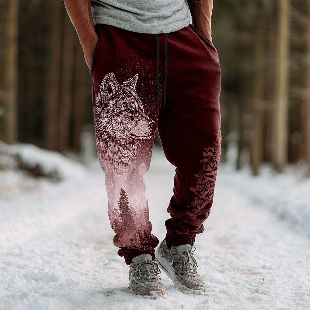 Per uomo Animale Lupo Arte celtica Pantaloni da tuta Joggers Pantaloni Misura del girovita medio Vita elastica con coulisse Vintage Retrò All'aperto Campeggio & Escursionismo Caccia Pantaloni del 2026 a $14.99 –P3