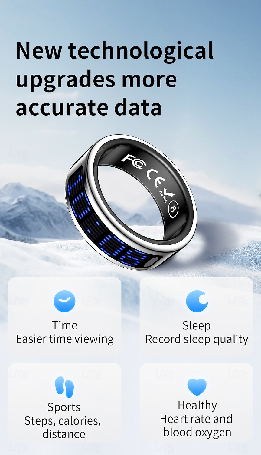 SR16 Älykello 0.1 inch Älykäs rannekoru Älykello Bluetooth Lämpötilan valvonta Askelmittari Aktiivisuuden seuranta Yhteensopiva Android iOS Naisten Miehet Vedenkestävä IPX-8 22 mm: n kellokotelo 2025 - $47.99 –P9