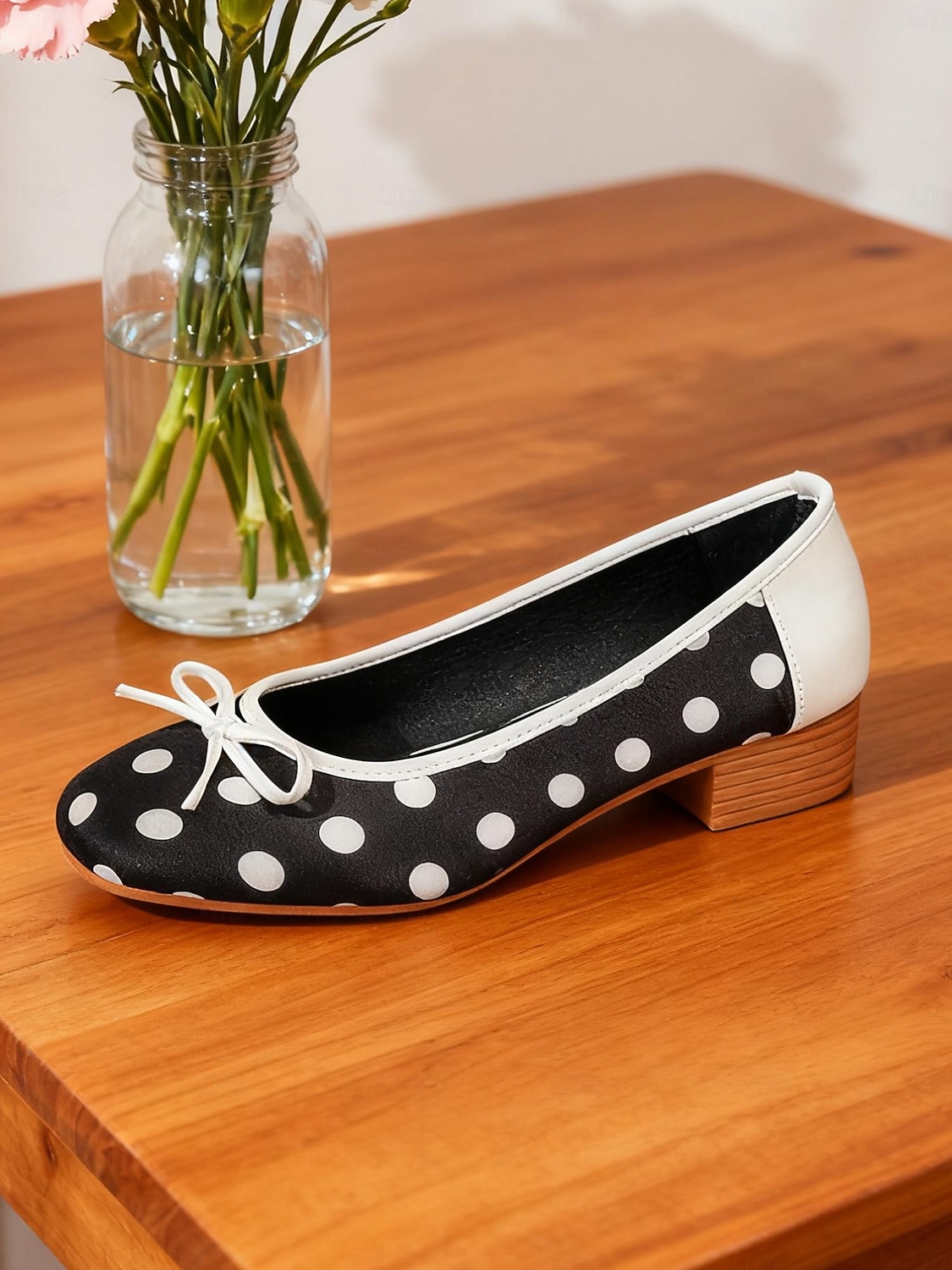 Γυναικείες μπαλαρίνες με πουά και φιόγκο – χαριτωμένο ρετρό στυλ δεκαετίας του 1950, ιδανικές για casual ντύσιμο, καθημερινές εξόδους και tea parties 2026 - $34.99 –P3