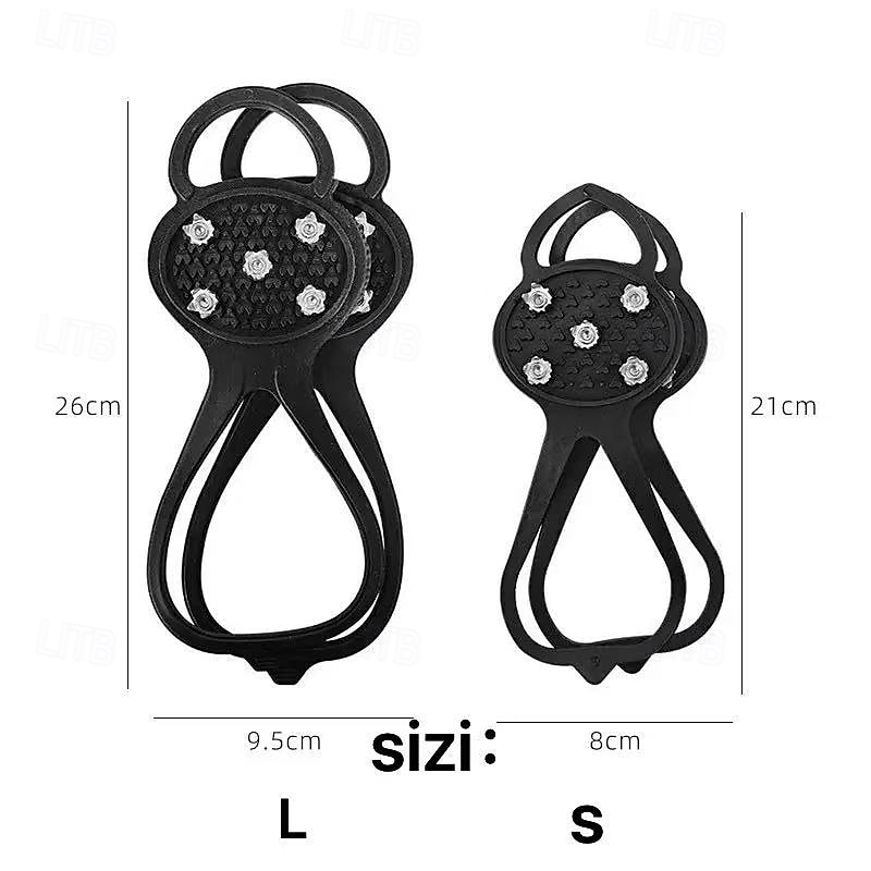 5 Pairs Universal Non-Slip Gripper Spikes for Shoes Ice Snow Grips Traction Cleats with 5 Studs Crampon Universal Snow Spikes for Hiking Walking Climbing Outdoors 2026 - $18.49 –P9