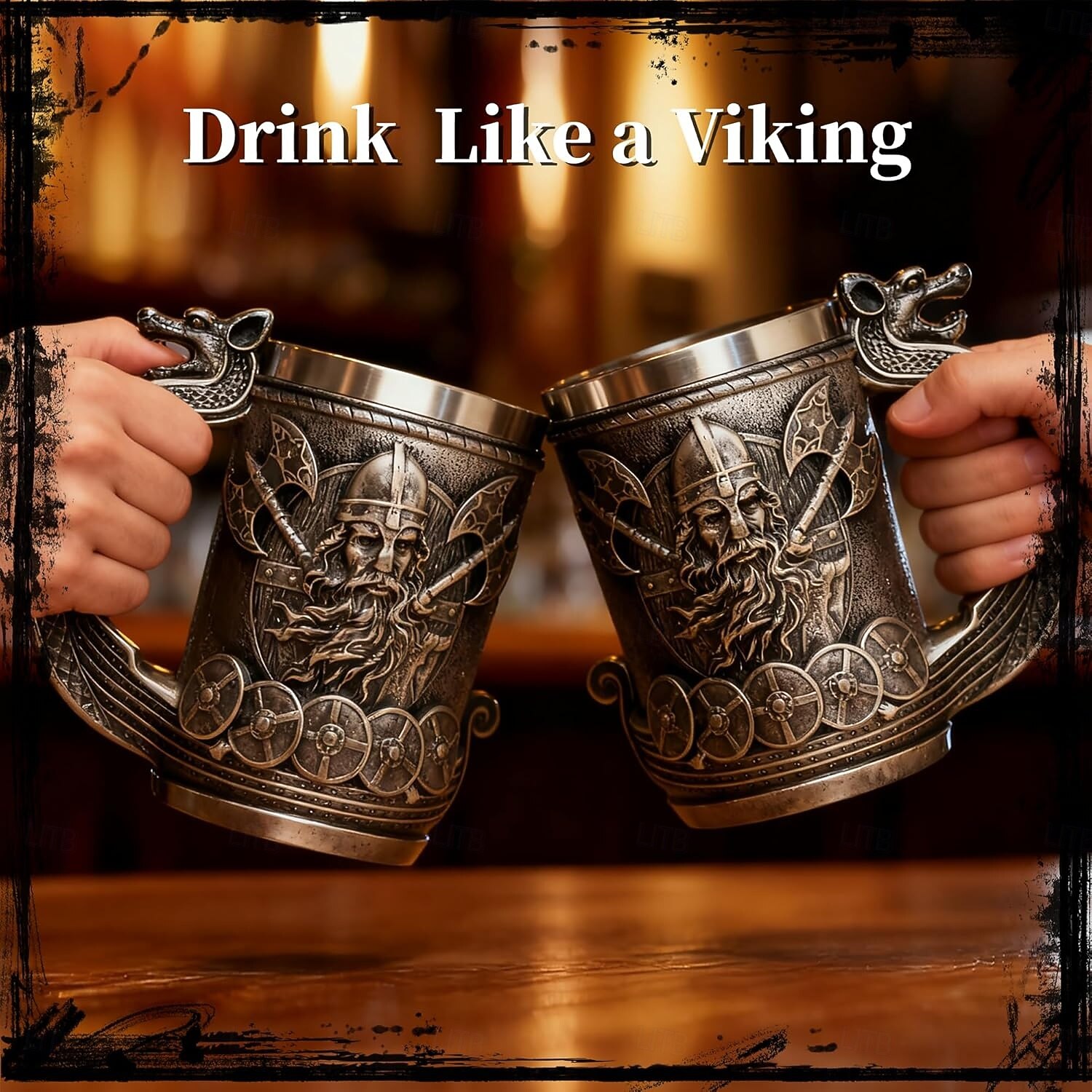 Кружка для кофе и пива с декором в стиле викингов и ручкой в виде дракона, подарки в стиле викингов для мужчин, пивные кружки для мужчин, средневековые украшения в стиле ренессанс, 18 унций 2026 - $28.99 –P7