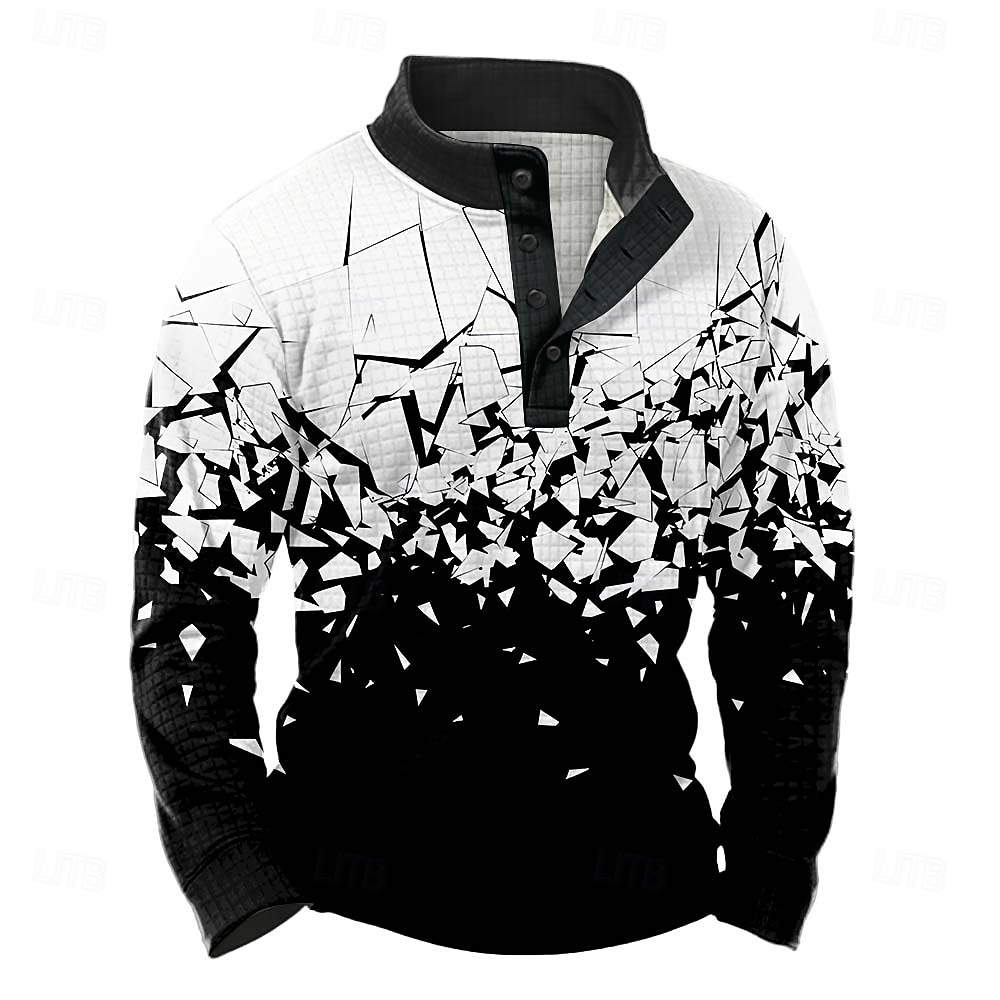 Per uomo Geometrico Plaid Nido d'ape Felpa Quotidiano Classico Casual Collo alla coreana All'aperto Casa Lavoro Regalo Bianco 1 Bianco 2 Bianco 3 Bottoni Autunno Inverno progettista S M L XL XXL XXXL del 2026 a $28.99 –P2