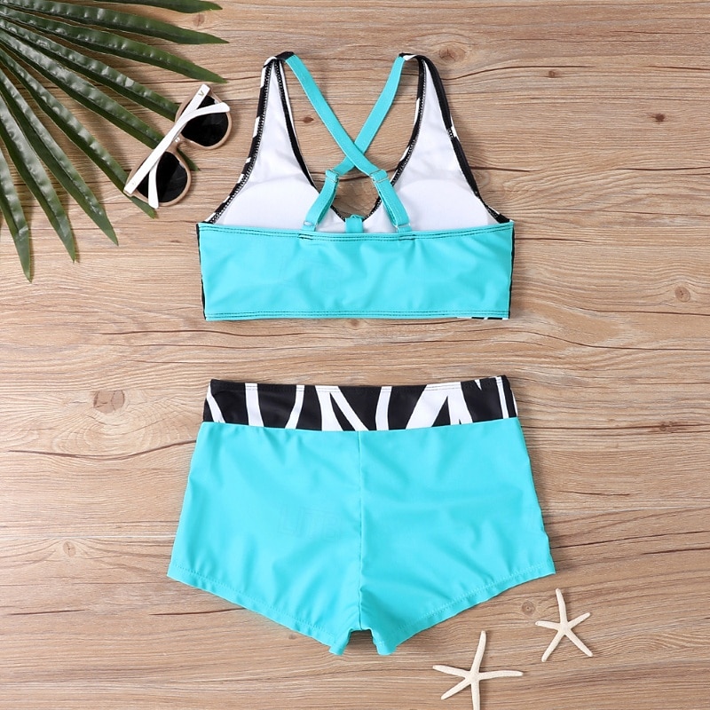 Damen Badeanzug Zweiteilig Slips Bademode Rückenfrei Urlaub Strandbekleidung Flagge V Ausschnitt Ärmellos Badeanzüge 2026 - $25.99 –P10