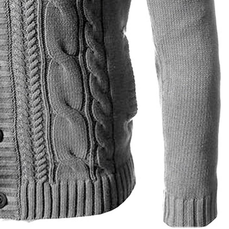 Per uomo Felpa Cardigan A Coste Treccia Maglia Top Regolari Lavorato a maglia Semplice Collo alla coreana Vacanza Moda Casuale Abbigliamento quotidiano Abbigliamento Autunno Inverno Blu Nero L XL 2XL del 2026 a $43.99 –P7