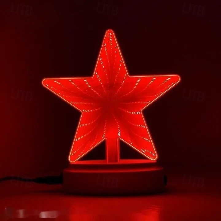 tükör éjszakai fény, alagútfényű tükörfény, végtelen tükör alagútfény, led tükör alagút éjszakai fény hálószobába/buliba/otthoni dekorációhoz 2026 - $16.99 –P8