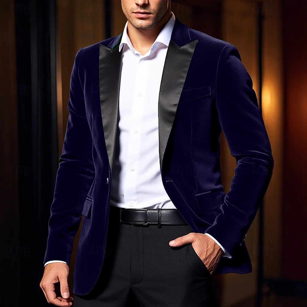 Retro Vintage Goldene Zwanziger 1920er Smoking Anzüge & Blazer langarm Der große Gatsby Gentleman Einfarbig Kostüm Herren Karnevalskostüm Karneval Neujahr Cocktailparty Themenparty 2026 - $83.99 –P4