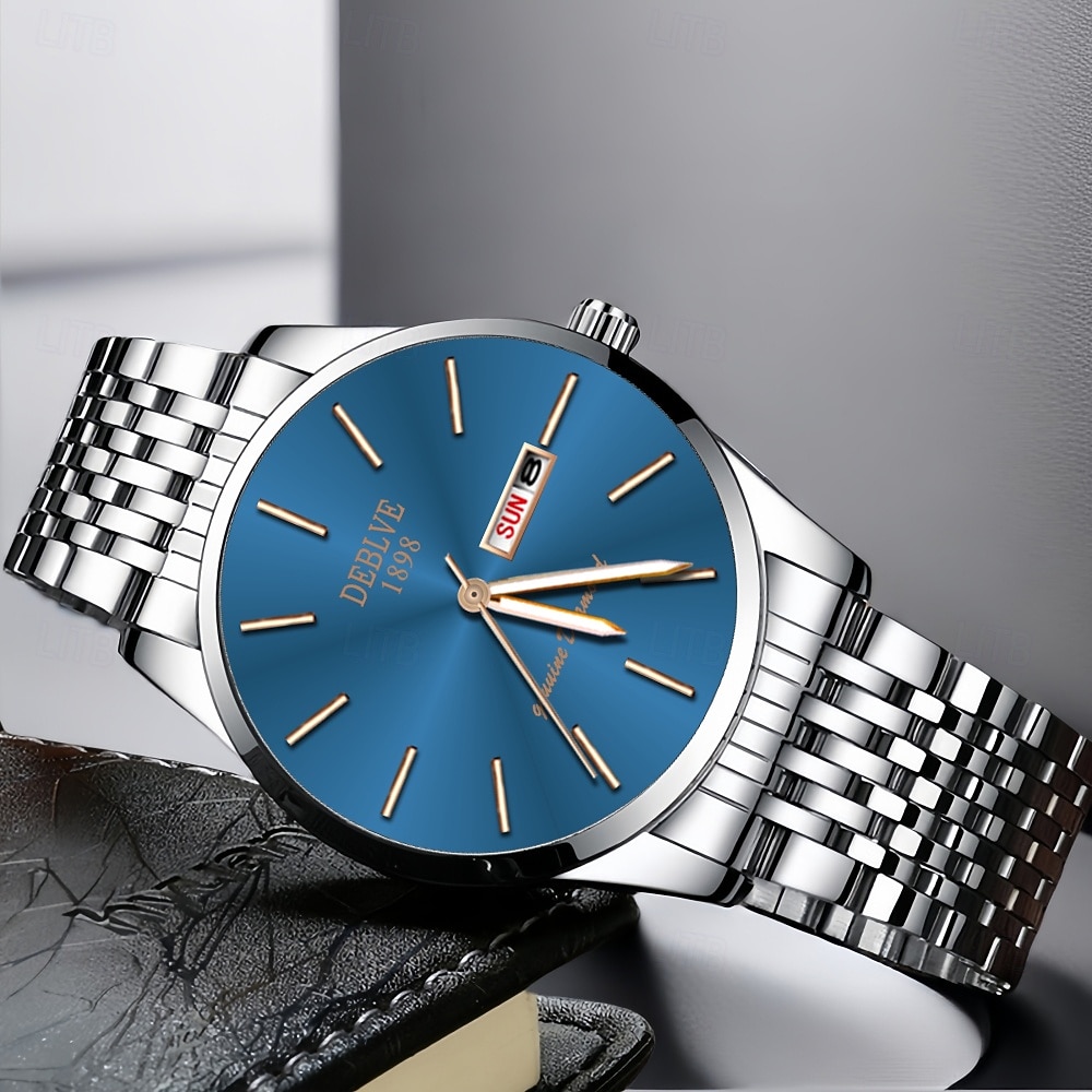 Relógio Masculino Avançado Relógio de Quartzo Fashion Masculino com Exibição de Calendário Semanal À prova d'água IPX4 Luz Noturna Adequado para Viagens de Negócios Uso Diário e a Melhor Escolha de de 2026 por $21.99 –P1