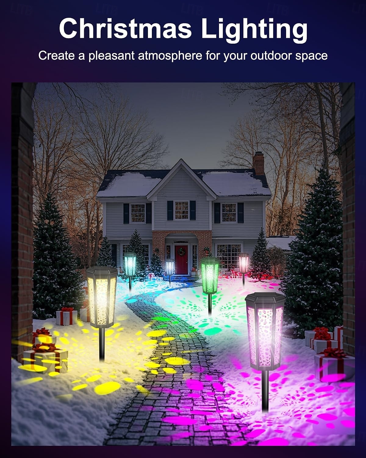 1 buc 1 W Lumini Solare LED Lumini și felinare ale căii Sculptură și lumini de peisaj Rezistent la apă RGB + Cald RGB + alb 1.2 V Lumina Exterior Curte Grădină 2 LED-uri de margele 2026 - $21.99 –P2