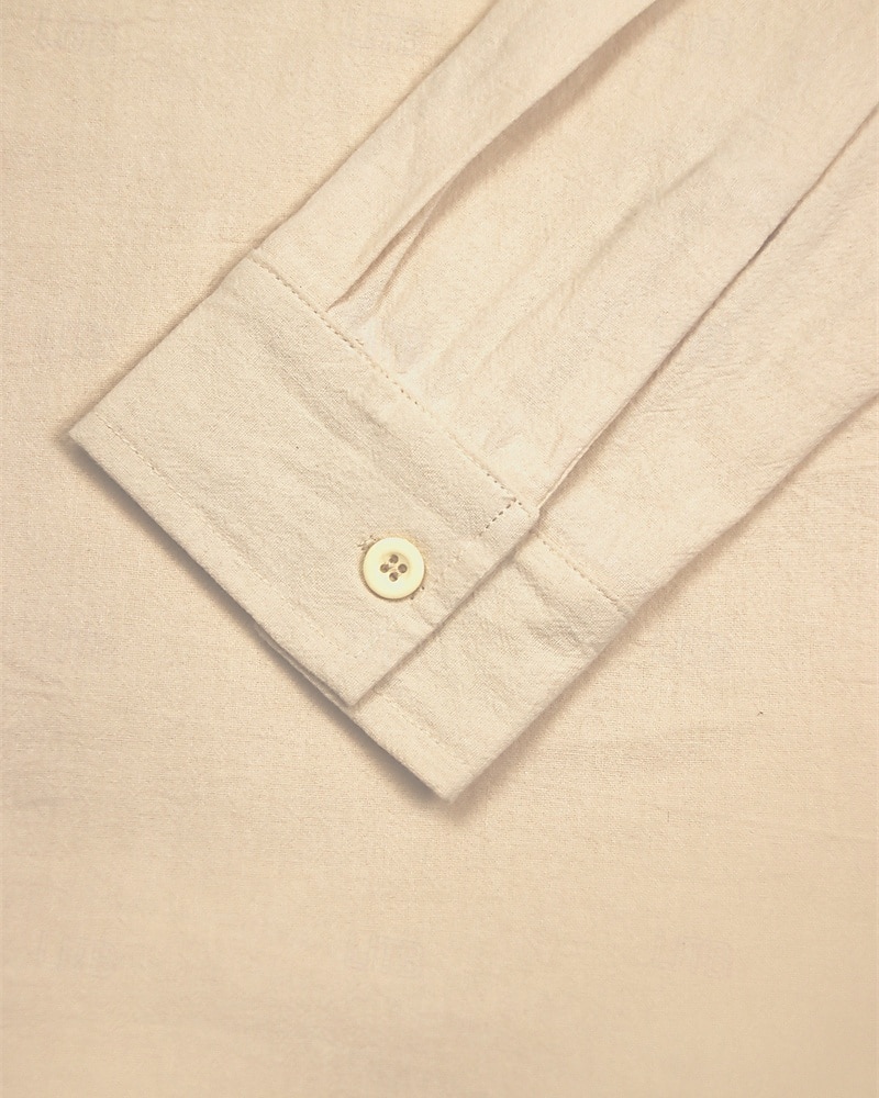 Per uomo Camicia Camicia di lino Camicia popover Camicia casual Camicia di cotone Semplice Vacanza Camicia hawaiana Nero Bianco Cachi Verde militare Manica Lunga Colletto alla coreana Primavera del 2025 a $24.99 –P4