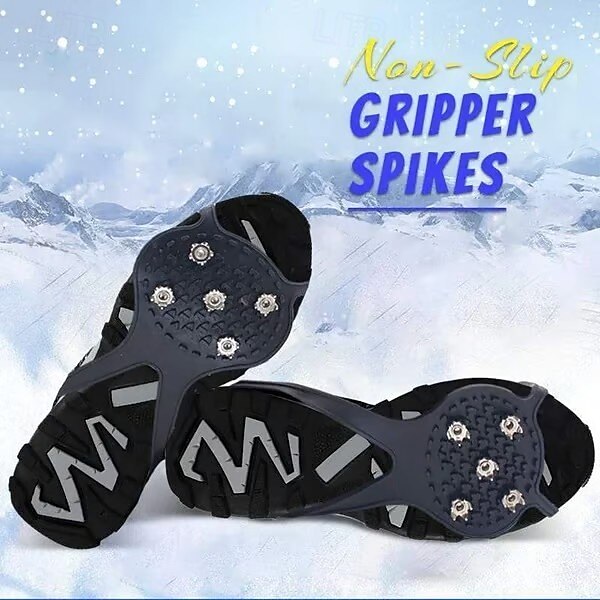 5 Pairs Universal Non-Slip Gripper Spikes for Shoes Ice Snow Grips Traction Cleats with 5 Studs Crampon Universal Snow Spikes for Hiking Walking Climbing Outdoors 2026 - $18.49 –P3