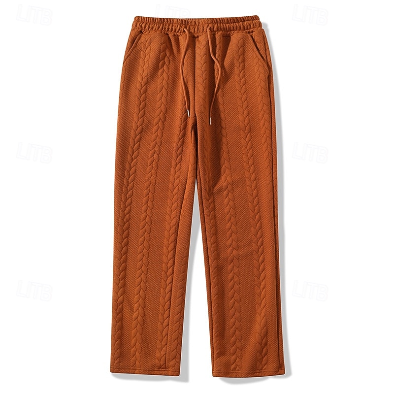 Per uomo Pantaloni da tuta Pantaloni Pantaloni della tuta a gamba dritta Pantaloni della tuta con fondo aperto Jacquard Coulisse Elastico in vita Semplice Traspirante Lunghezza intera Sport del 2026 a $21.99 –P5