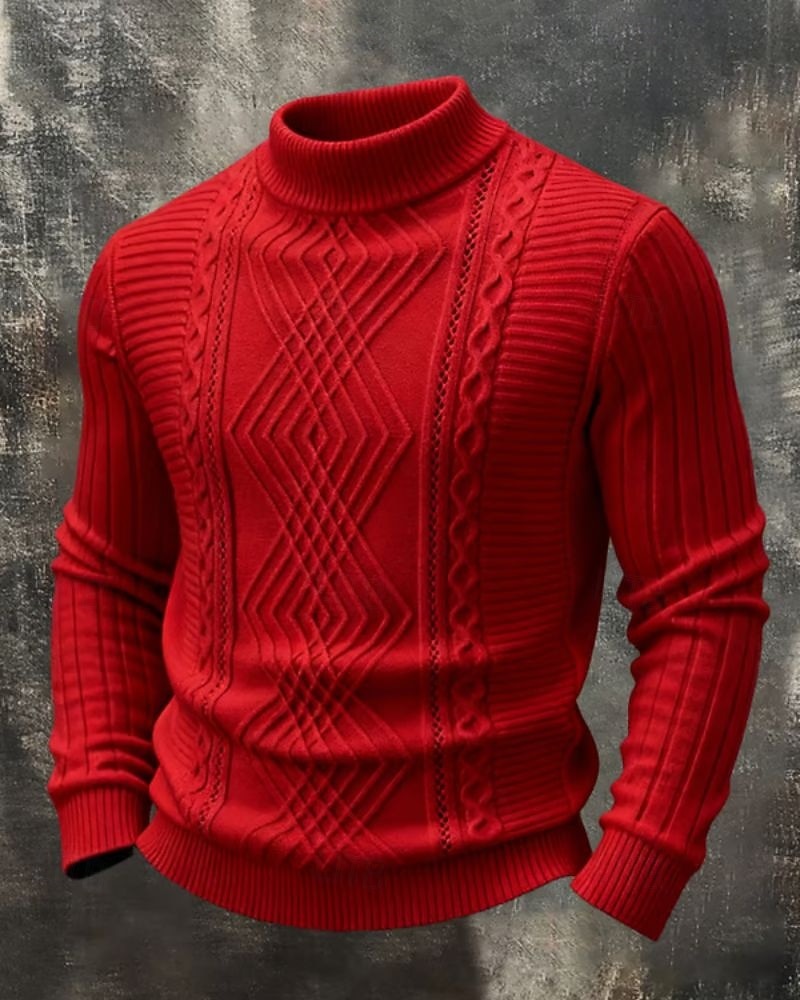 Herren Pullover Strickpullover Gerippt Zopfmuster Stricken Normale Oberteile Gestrickt Einfarbig Stehkragen Mode Streetwear Lässig Alltagskleidung Bekleidung Herbst Winter Blau Schwarz S M L 2026 - $42.99 –P3