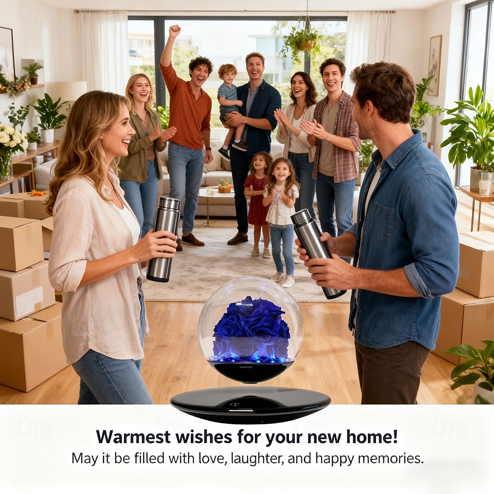 Magnetic Levitation Eternal Rose Glass Cover for LED Lights with Touch Control Lights Eternal Floating Flower Lights Suitable for Valentine's Day Anniversaries Birthdays 2026 - $125.99 –P11