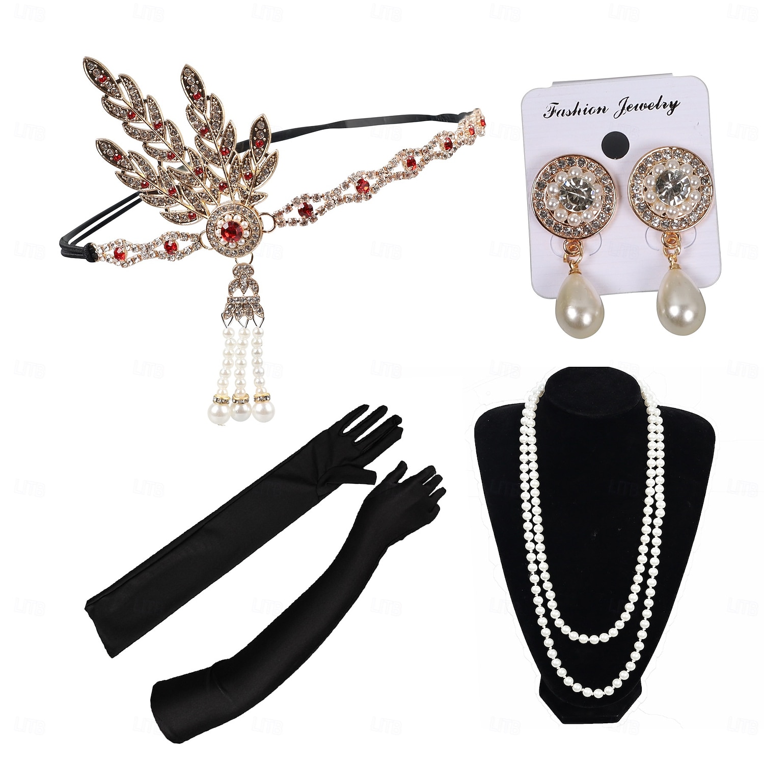 Conjunto Loucos anos 20 Anos 20 Retro Vintage Faixa De Cabelo Estilo Melindrosa Decoração de Cabelo Conjunto de acessórios O Grande Gatsby Menina melindrosa Pena Fantasia Mulheres Natal Carnaval de 2026 por $19.82 –P6