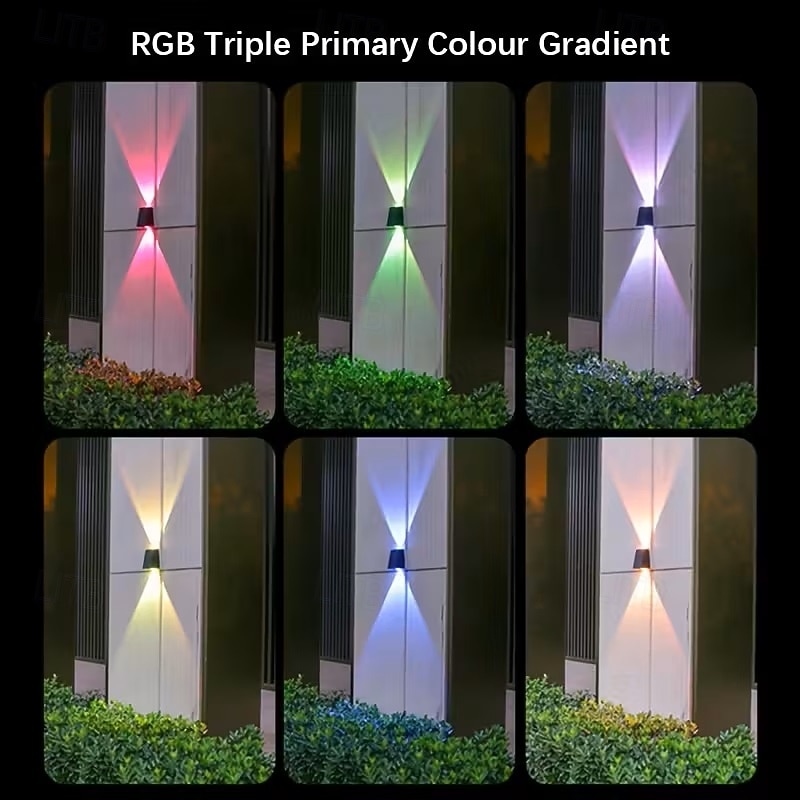 1PC Outdoor Solar Wall Light with Top and Bottom Lighting Outdoor Wall Washer Solar Patio Light for Garden Garage Porch and Road Lighting Christmas Wedding Holiday Outdoor Landscape Light 2026 - $26.99 –P8