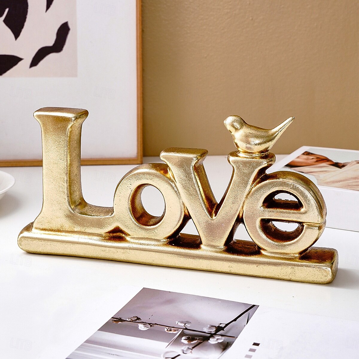 Valentine's Day Decoration LOVE Letter Ornaments Decorative Handicrafts Made of Resin Material With Gold and Silver Foil Decoration on The Surface 2026 - $25.99 –P9
