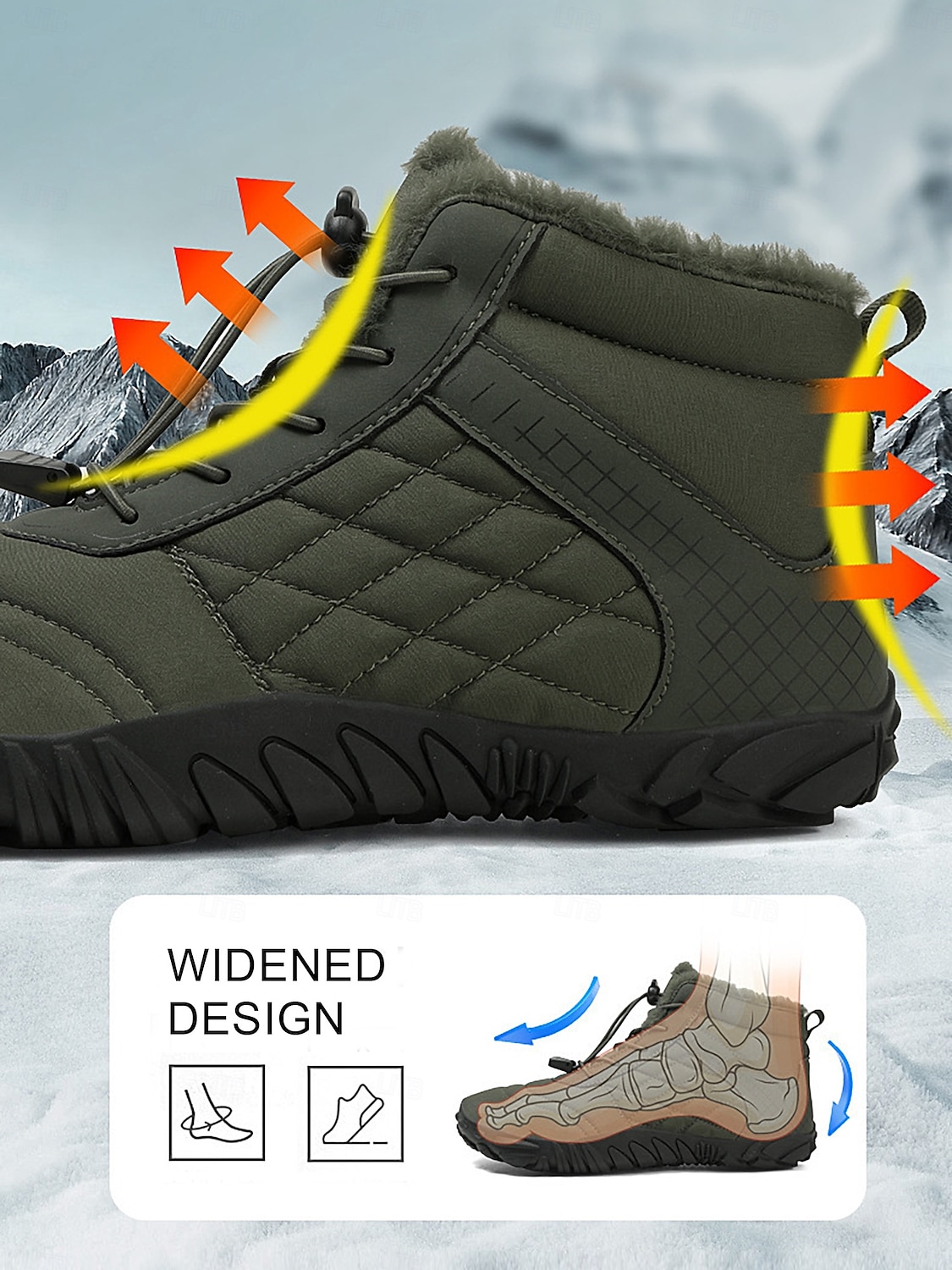 Women's Wide Fit Waterproof Snow Hiking Sneakers – Warm Anti-Slip Winter Outdoor Shoes for Snow Walking, Trekking, Camping & Cold Weather Travel 2026 - $54.99 –P6