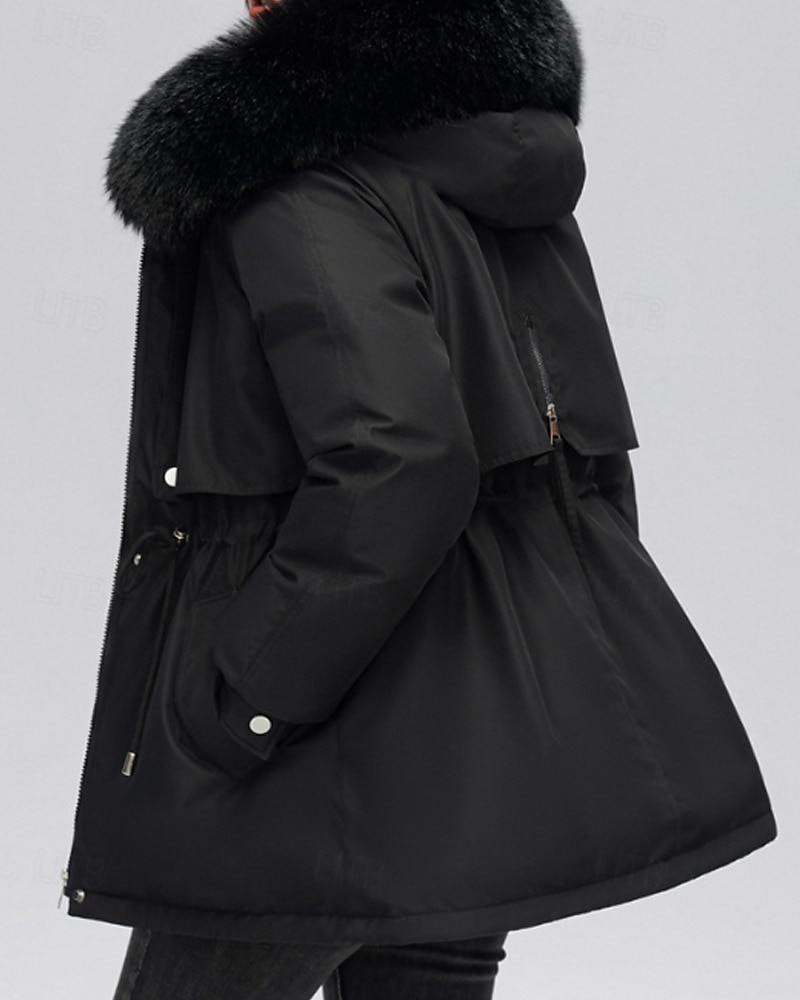 Per donna Giacca imbottita Giacca in Pile Cappotto in Pelliccia Sintetica Caldo Confortevole Cerniera Bottoni Collo in Pelliccia Casual Semplice Vacanza Streetwear Abbigliamento quotidiano Uscire del 2025 a $55.99 –P19