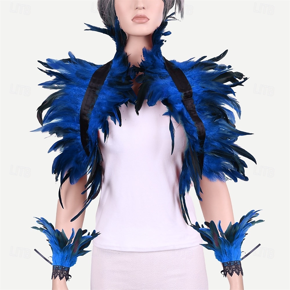 Karneval 2026 Rio Karneval Samba Tillbehör Röd och Svart Fjäderaxelvärmare  Manschettset Burlesque Dans Rave Outfit Brasil Festival Framträdande Kostym 2026 - $18.49 –P4