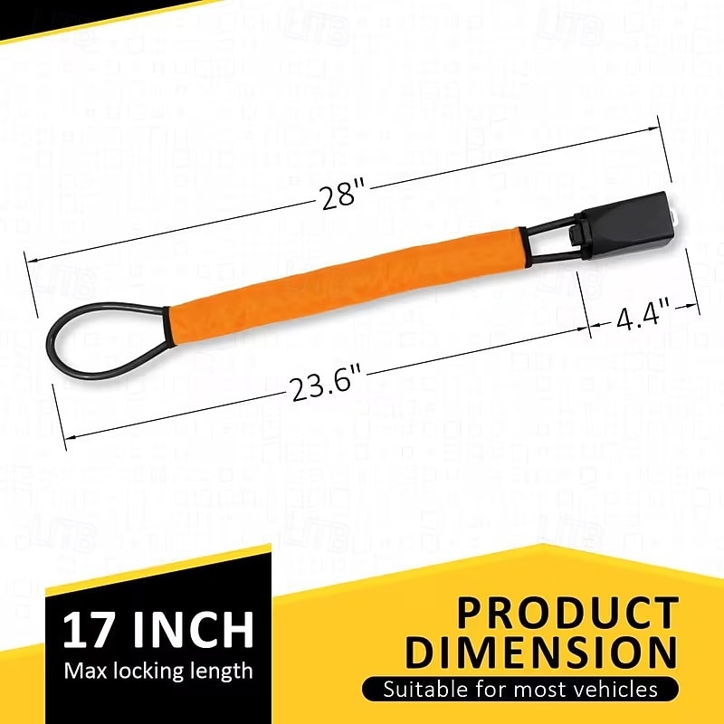 Универсальный блокиратор рулевого колеса — компактное многофункциональное автомобильное охранное устройство, подходящее для большинства автомобилей, внедорожников и гольф-каров. 2025 - $16.99 –P8