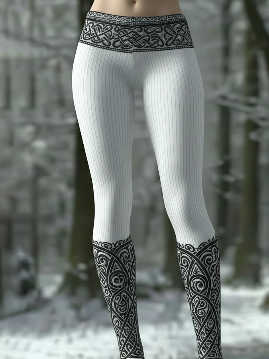 Γυναικεία Κολάν Άνετα κολάν Διακοπές Βίντατζ Εθνοτικό στυλ Πλήρες μήκος Ψηλή Μέση Γραφική Εκτύπωση Άνετο Υψηλή Ελαστικότητα Causal Καθημερινά Διακοπές Σκούρο-Γκρι Άνοιξη Φθινόπωρο Πολύ στενό 2026 - $19.99 –P3