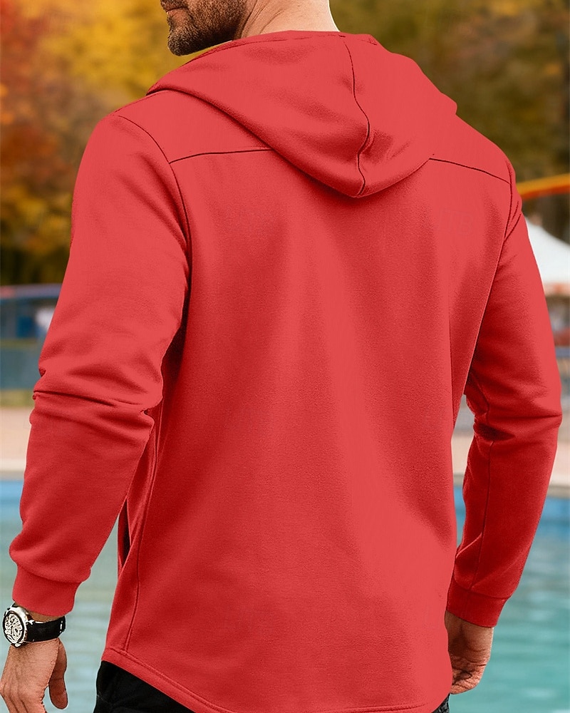 Per uomo Giacca Leggera Giacca Casual Giacca con Cappuccio All'aperto Quotidiano Doppiopetto Primavera Autunno Semplice Streetwear Quotidiano Con Cappuccio Regolare Blu Nero Verde chiaro Rosso Cachi del 2026 a $33.99 –P18