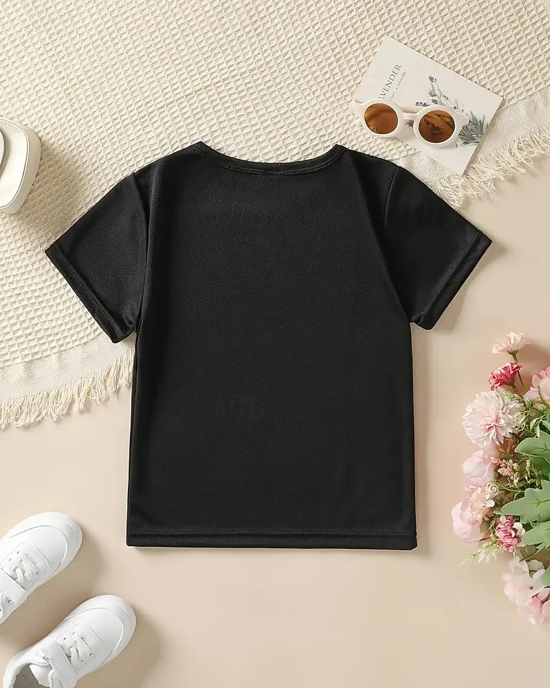 Bomull Barn Gutt Svart Grafisk Morsom slang 67 T skjorte Bluse Crew-hals Kortermet utendørs Hverdag Mote Gatemote Designer Printer Sommer 2026 - $14.99 –P3