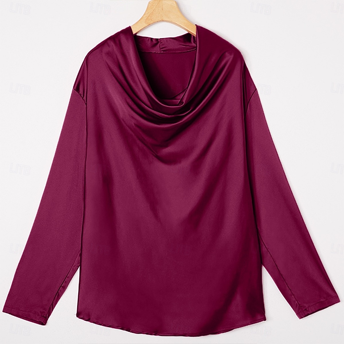 Voor heren Overhemd Zijdeachtig Satijnen overhemd Normaal shirt Effen Formeel Bruiloft Wit Marineblauw Goud Donker Paars Lange mouw Col Lente & Herfst Alle seizoenen Kleding Met ruches 2026 - $25.99 –P4